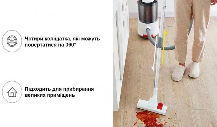 Пилосос без мішка Deerma Vacuum Cleaner (Wet and Dry) TJ200 (Міжнародна версія)