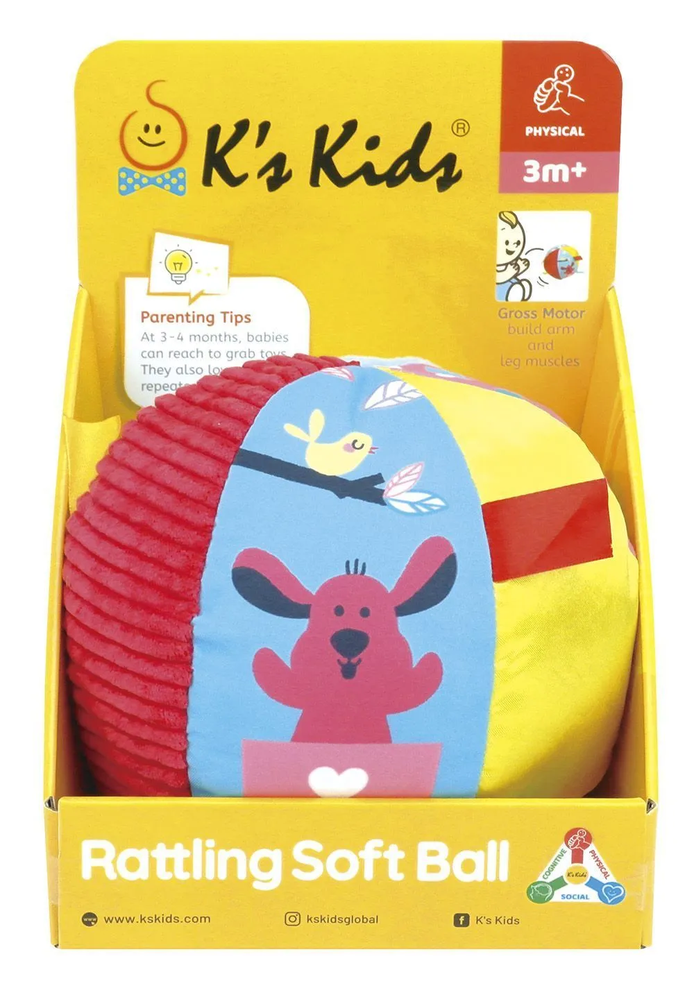 Брязкальце Ks Kids М'яч м'який (KA10805-OB)