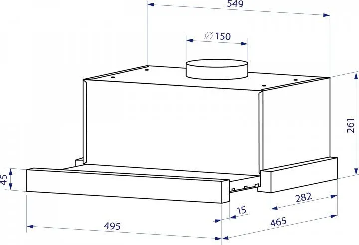 Витяжка MINOLA HTL 5614 BLF 1000 LED