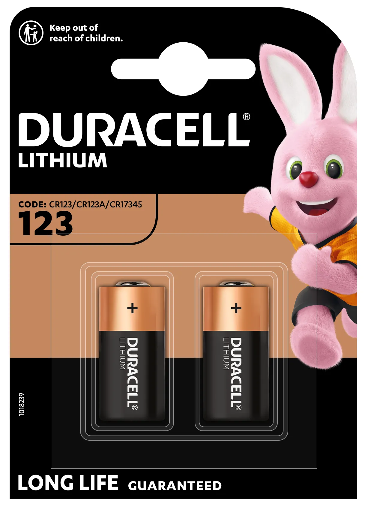 Батарейка Duracell 16340 (CR123) bat(3B) Lithium 2шт (5002979)