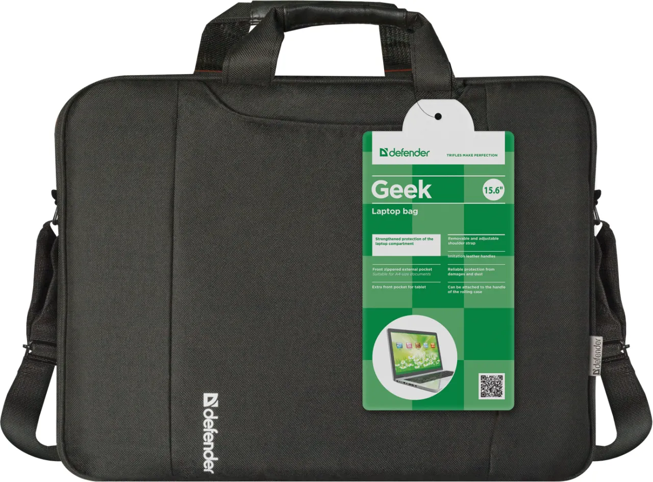 Сумка Defender Geek 15.6" Black (26084)
