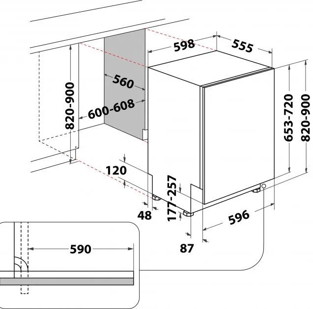 Вбудована посудомийна машина HOTPOINT ARISTON HI 5010 C