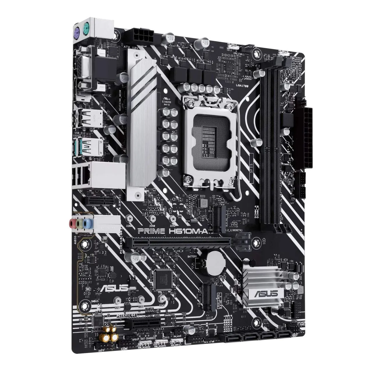 ASUS Материнcька плата PRIME H610M-A-CSM s1700 H610 2xDDR5 M.2 HDMI D-Sub DP mATX