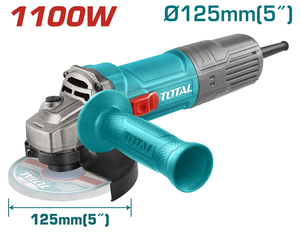 Кутова шліфувальна машина TOTAL TG11012536 1100Вт, 125мм, 12000об/хв.