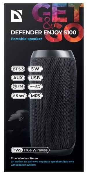 Портативна акустика Defender Enjoy S100 Black (65101)