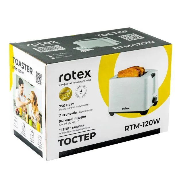 Тостер ROTEX RTM120-W