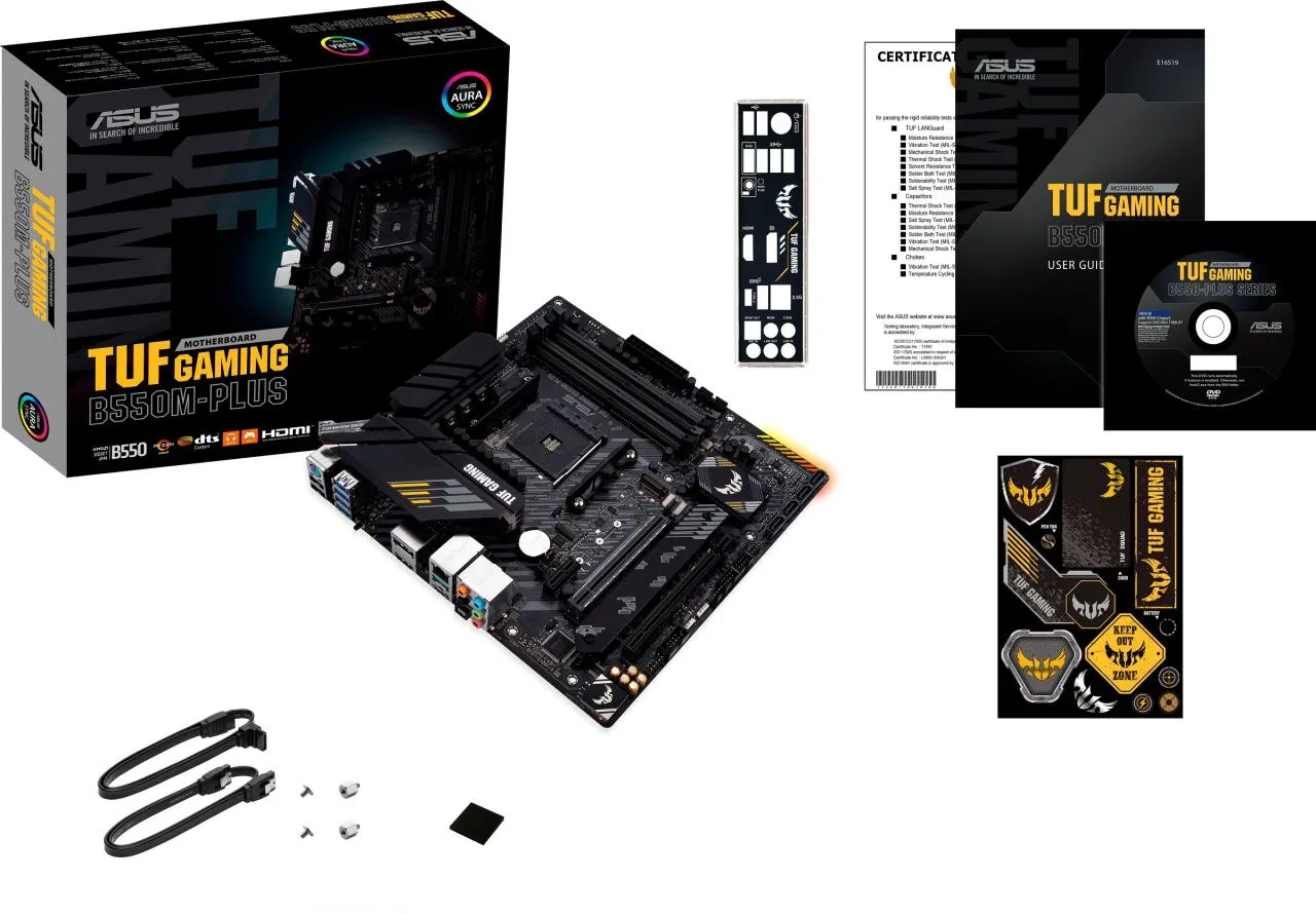 ASUS Материнcька плата TUF GAMING B550M-PLUS sAM4 B550 4xDDR4 M.2 HDMI DP mATX