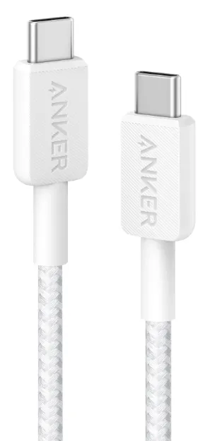 Кабель USB Type-C Anker USB-C to USB-C 1.8m White (A81F6H21)