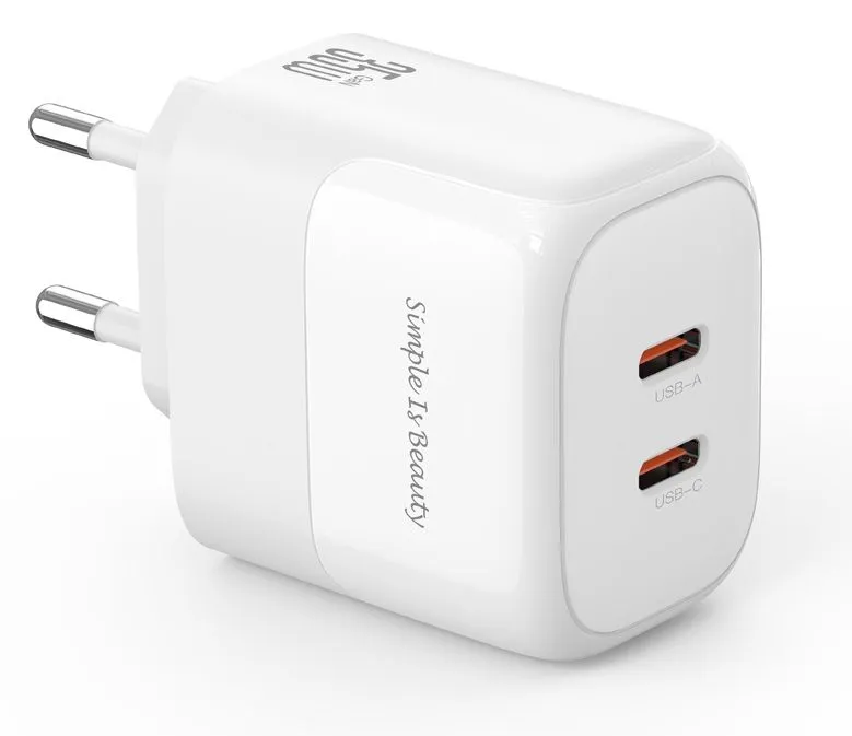 Мережевий зардний пристрій XO L140 - 35W PD Dual port USB-C White
