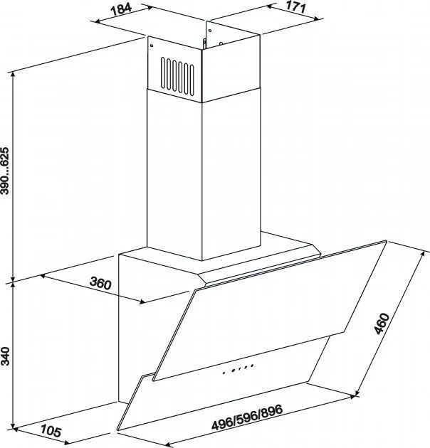 Витяжка ELEYUS Element 700 60 BL