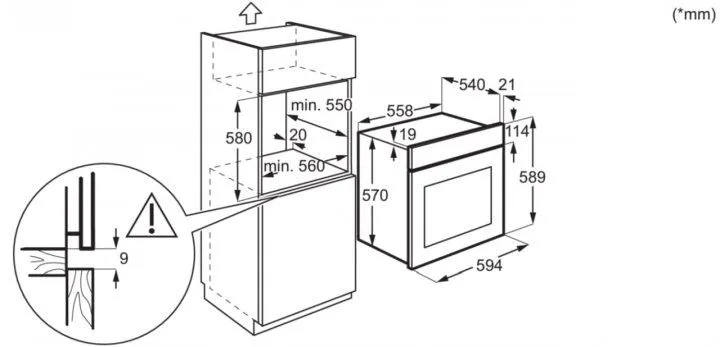 Духова шафа електрична Electrolux EOD5H70BZ
