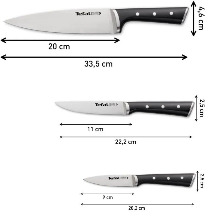 Набір ножів Tefal Ice Force 3 предмети (K2323S74)