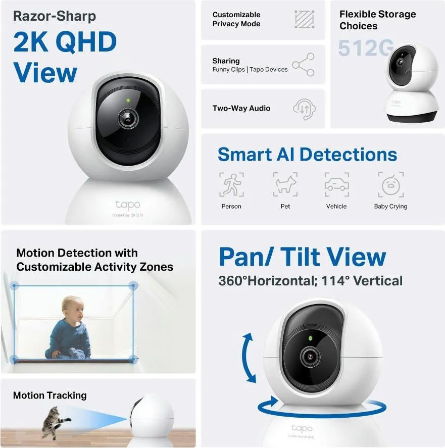 IP-камера відеоспостереження TP-Link Tapo C220 White