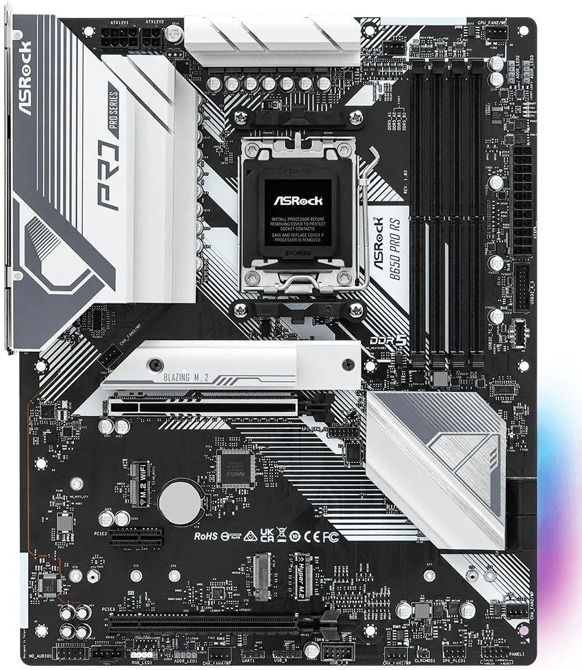 ASRock Материнська плата B650 PRO RS sAM5 B650 4xDDR5 HDMI DP ATX