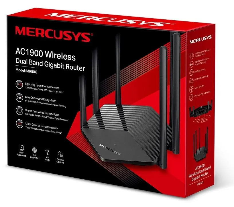 Бездротовий маршрутизатор Mercusys MR50G AC1900