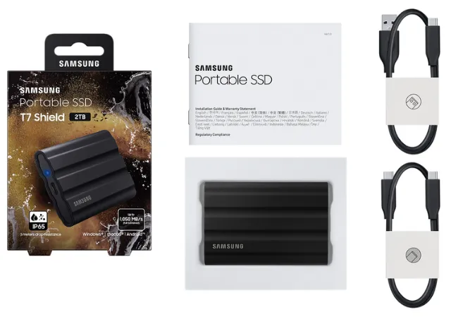 SSD накопичувач Samsung T7 Shield 2TB USB 3.2 Type-C Black (MU-PE2T0S/EU)
