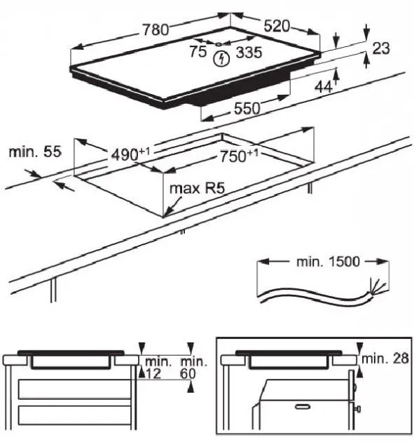 Варильна поверхня електрична Electrolux EIV83443BW
