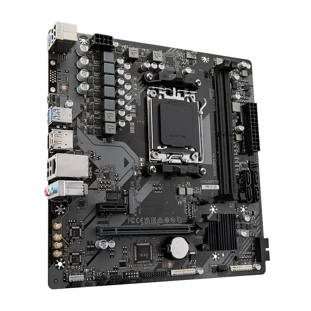 Gigabyte Материнська плата A620M H sAM5 H620M 2xDDR5 M.2 HDMI DP mATX