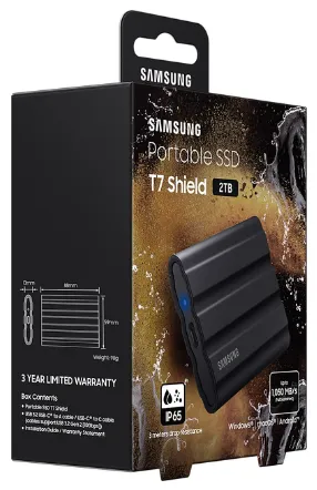SSD накопичувач Samsung T7 Shield 2TB USB 3.2 Type-C Black (MU-PE2T0S/EU)
