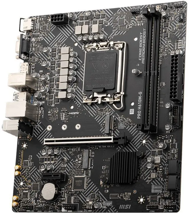 MSI Материнcька плата PRO H610M-G s1700 H610 2xDDR5 M.2 HDMI DP DSub mATX