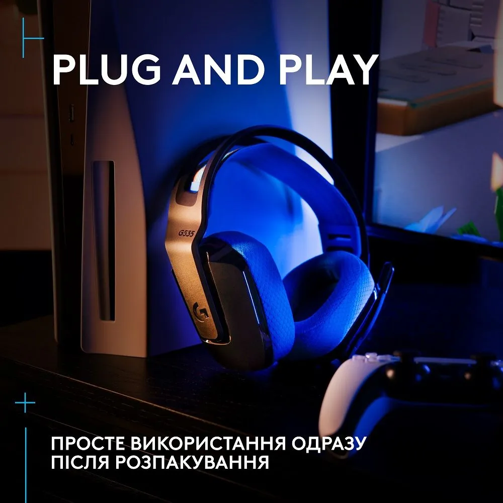 Гарнітура Logitech G535 LIGHTSPEED Wireless, Black (939-002219)