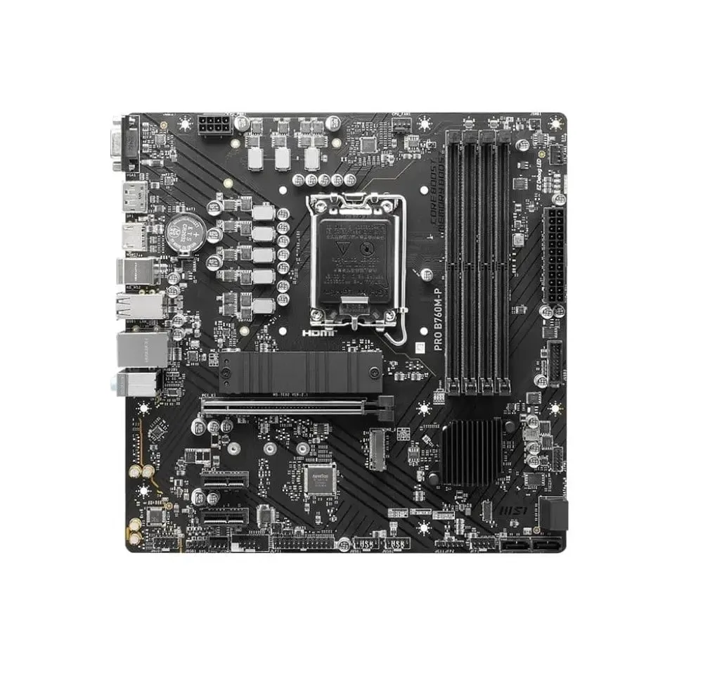 MSI Материнcька плата PRO B760M-P s1700 B760 4xDDR5 HDMI DP DSub mATX