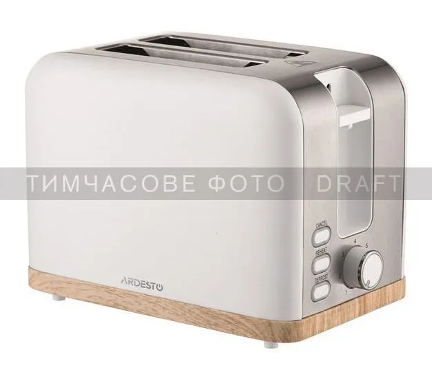 ARDESTO Тостер T-F420WWD, 800Вт, метал, 2 слоти, білий