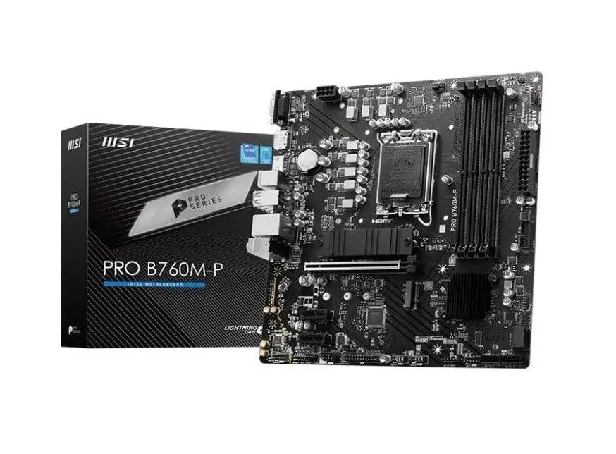 MSI Материнcька плата PRO B760M-P s1700 B760 4xDDR5 HDMI DP DSub mATX