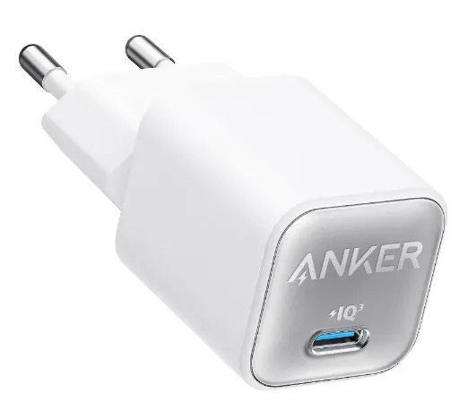 Мережевий зарядний пристрій Anker PowerPort 511 Nano III GaN 30W 1xUSB-C PIQ3.0 White (A2147G21)