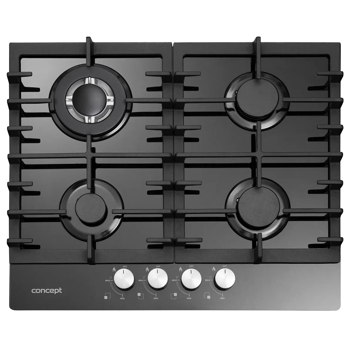 Газова варильна поверхня 60 cm загартоване скло Concept PDV7260bc BLACK