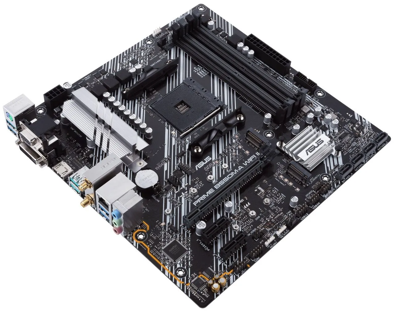 ASUS Материнcька плата PRIME B550M-A WIFI II sAM4 B550 4xDDR4 M.2 HDMI DP D-Sub Wi-Fi BT mATX