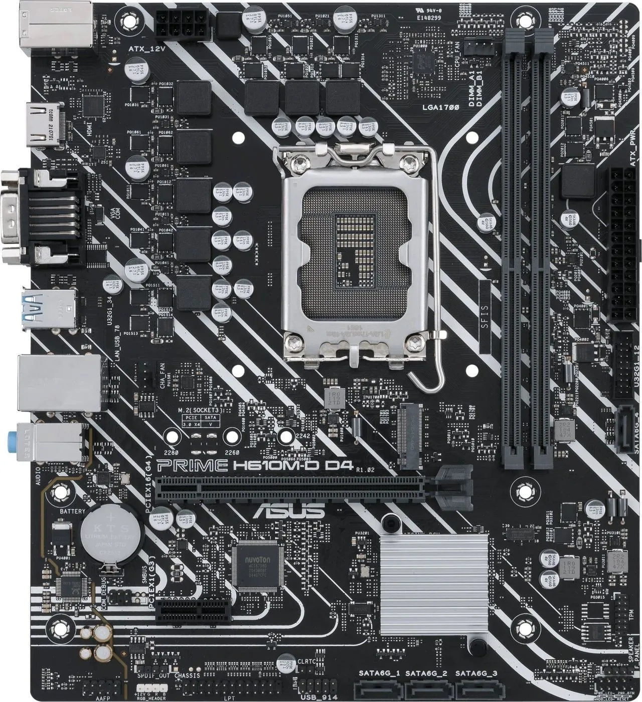 ASUS Материнcька плата PRIME H610M-D D4 s1700 H610 2xDDR4 M.2 HDMI D-Sub mATX ASUS Материнcька плата PRIME H610M-D D4 s1700 H610 2xDDR4 M.2 HDMI D-Sub mATX