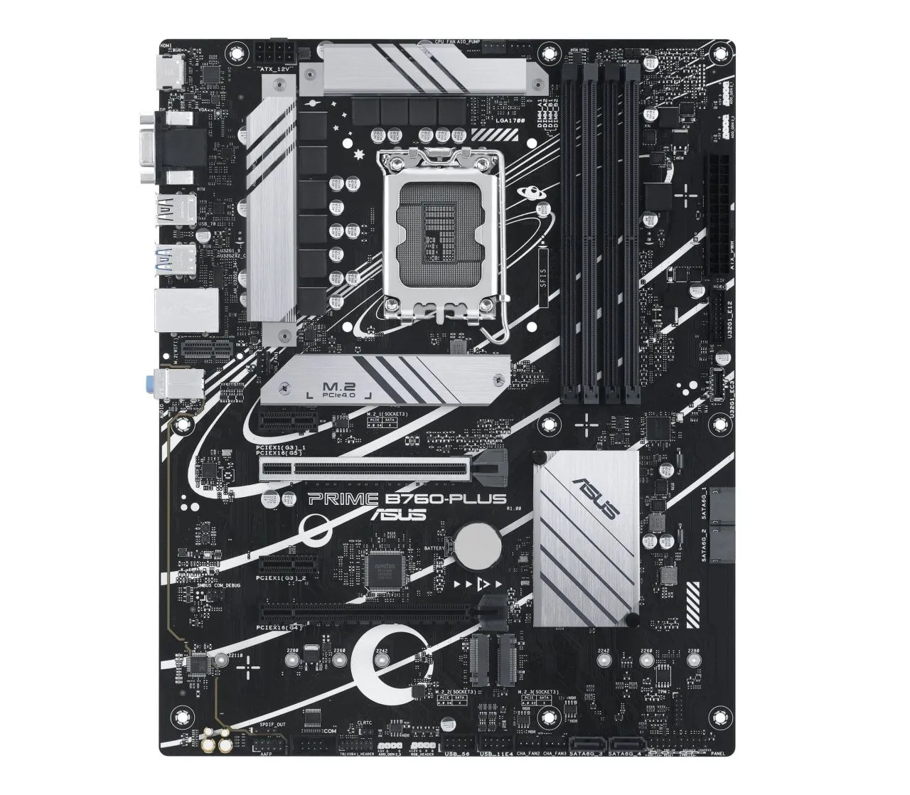 ASUS Материнcька плата PRIME B760-PLUS s1700 B760 4xDDR5 M.2 HDMI D-Sub DP ATX