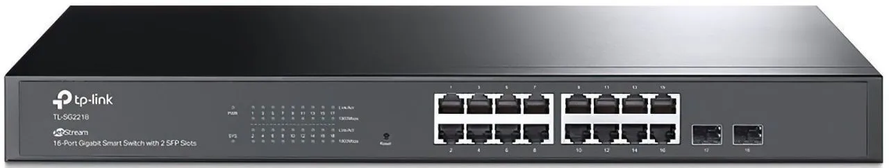 TP-Link Комутатор TL-SG2218 16x1GE 2xSFP L2 Smart Switch 19" 1U