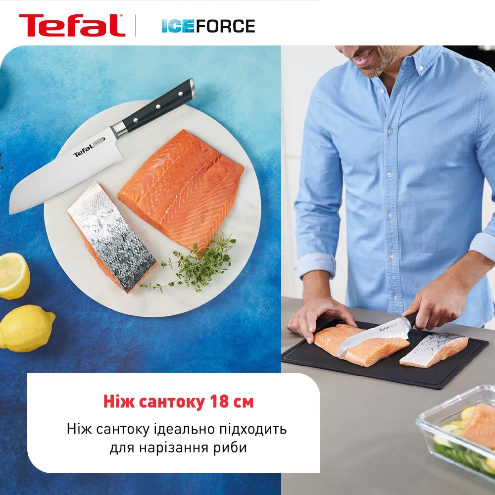 Ніж сантоку Tefal Ice Force 18 см (K2320614)