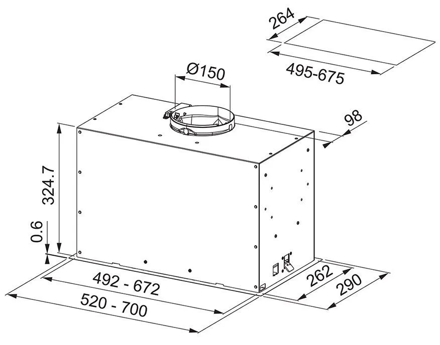 Витяжка вбудована Franke Box Flush EVO FBFE BK MATT A52 (305.0665.364)