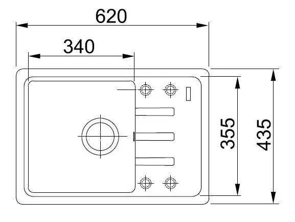 Кухонна мийка граніт FRANKE MALTA BSG 611-62 (114.0375.050) онікс