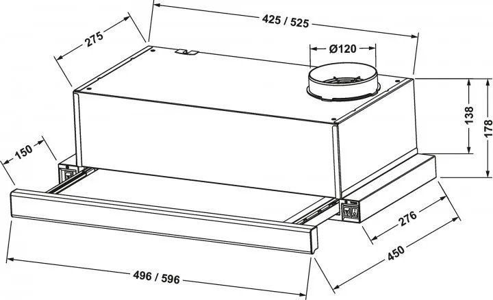 Витяжка ELEYUS LOTUS 470 50 INOX