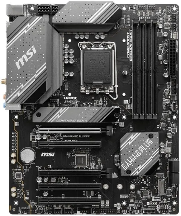 MSI Материнcька плата B760 GAMING PLUS WIFI s1700 B760 4xDDR5 HDMI DP WiFi BT ATX