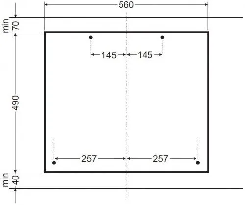 Поверхня, що вбудовується HANSA BHGS630502 (F00245792)