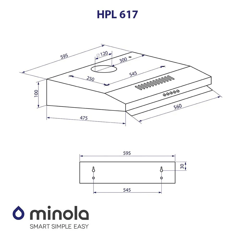 Витяжка Minola HPL 617 WH