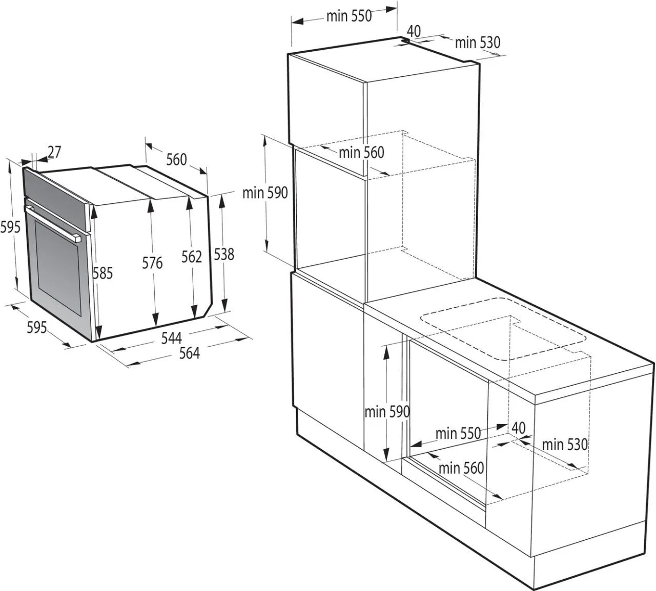 Gorenje Комплект (духовка електрична BO6737E02XK + варильна поверхня газова G642ABX), нерж.