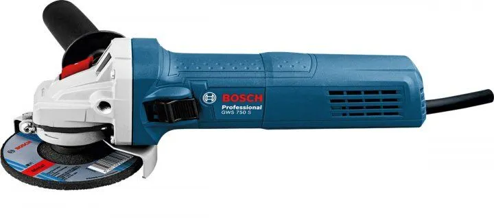 Кутова шліфувальна машина Bosch Professional GWS 750 S, 750Вт, 125мм диск, регулятор швидкості (0601394121)