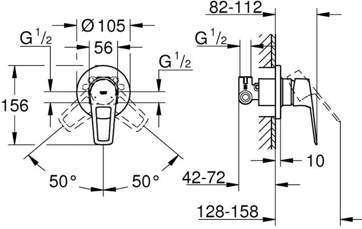 Змішувач прихованого монтажу для душу GROHE BauLoop New 29042001