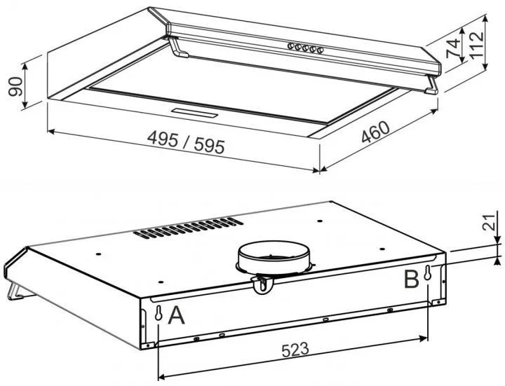 Витяжка Jantar PHT I LED 50 WH