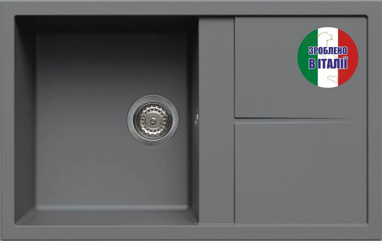 Кухонна мийка граніт ELLECI Unico 300 Titanium 73