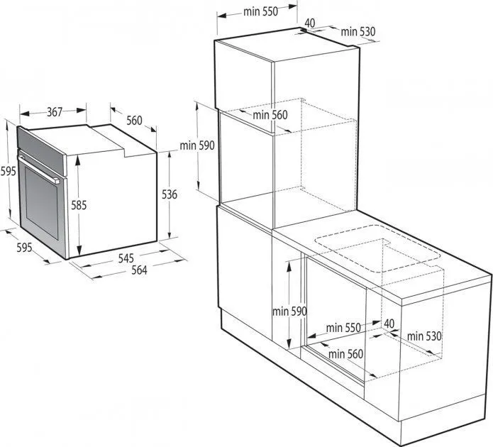 Духова шафа електрична Gorenje BSA6737E15BG