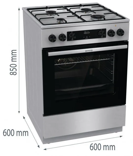 Плита комбінована Gorenje GKS6C70XJ