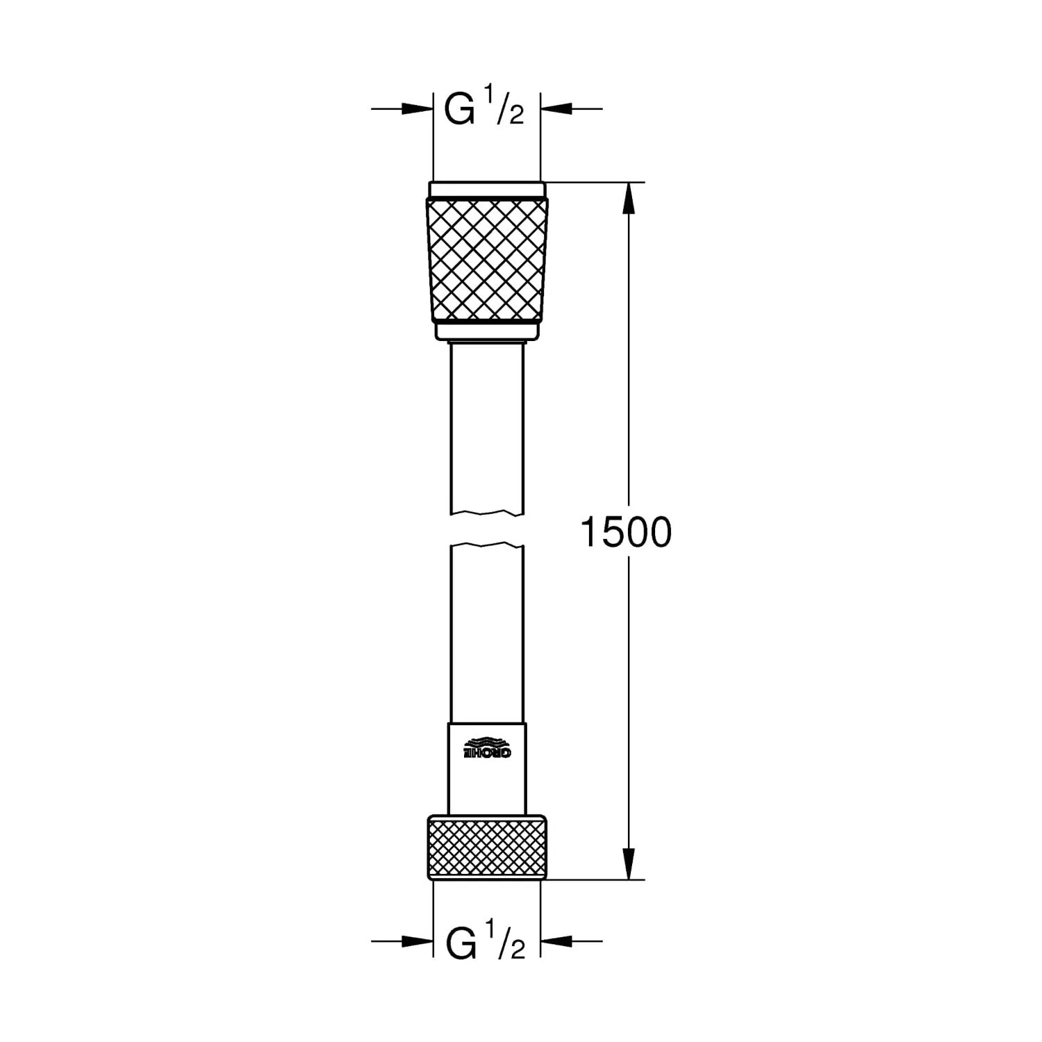 Шланг для душу Grohe VitalioFlex Comfort TwistStop 1500 мм 28743002