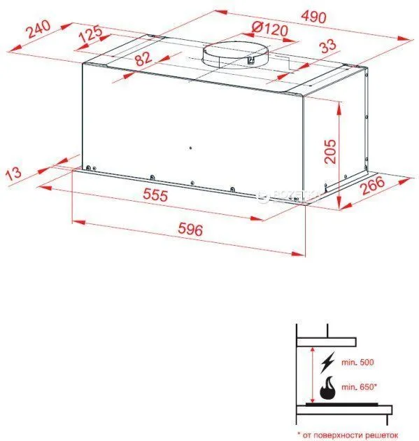 Витяжка PERFELLI BI 6512 A 1000 I LED